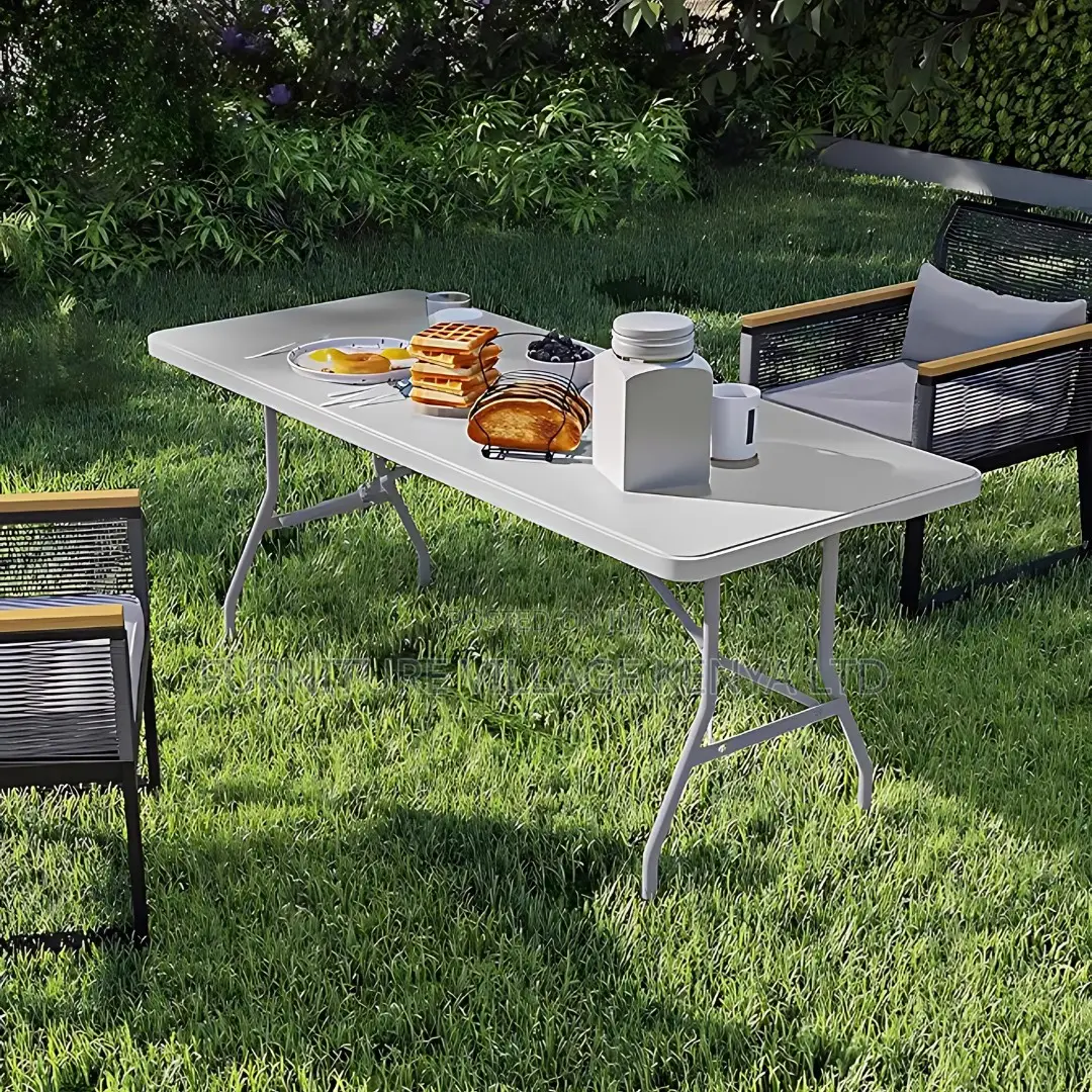 Foldable Table; Stylish White 120cm Folding Dining Table