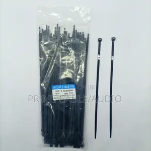 Plastic Cable Tie 4.8x250mm Black 100 PCS in Bag