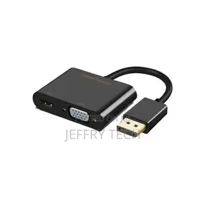 Dp to Hdmi Vga Adapter, Dp In1 /1080p Video Converter Dp Male To