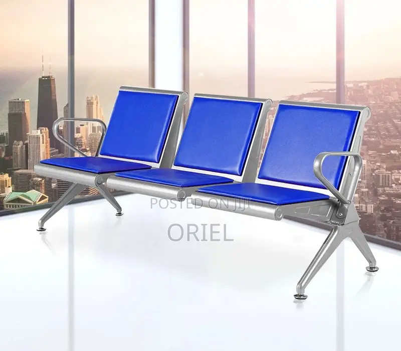 Modern Waiting Bench : 3-Seater Office Reception Bench