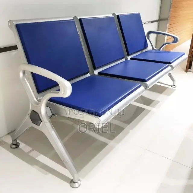 Modern Waiting Bench : 3-Seater Office Reception Bench