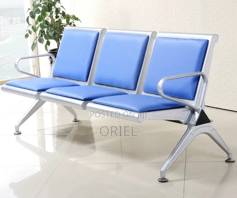 Modern Waiting Bench : 3-Seater Office Reception Bench