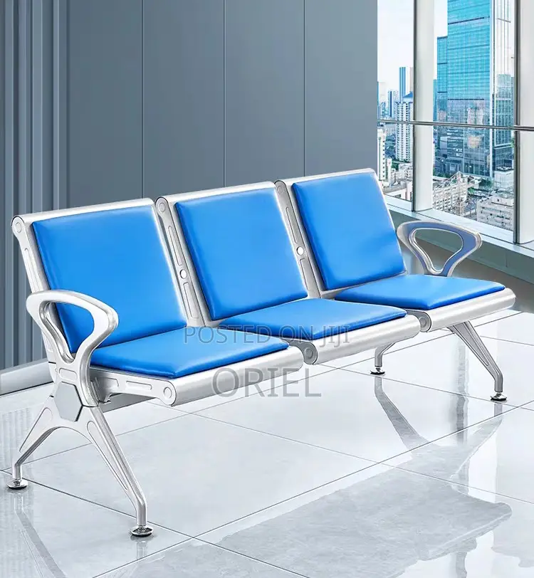 Modern Waiting Bench : 3-Seater Office Reception Bench
