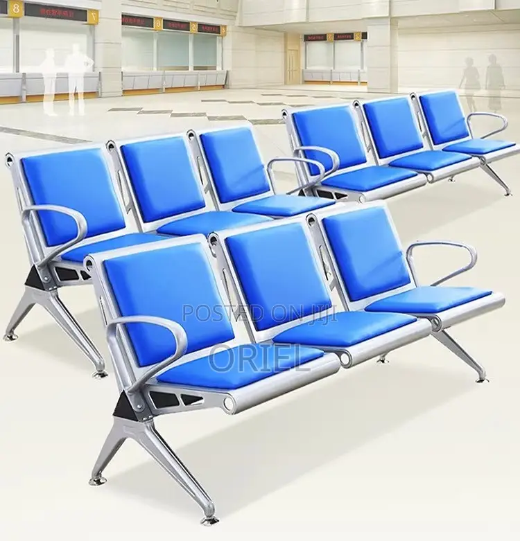 Modern Waiting Bench : 3-Seater Office Reception Bench