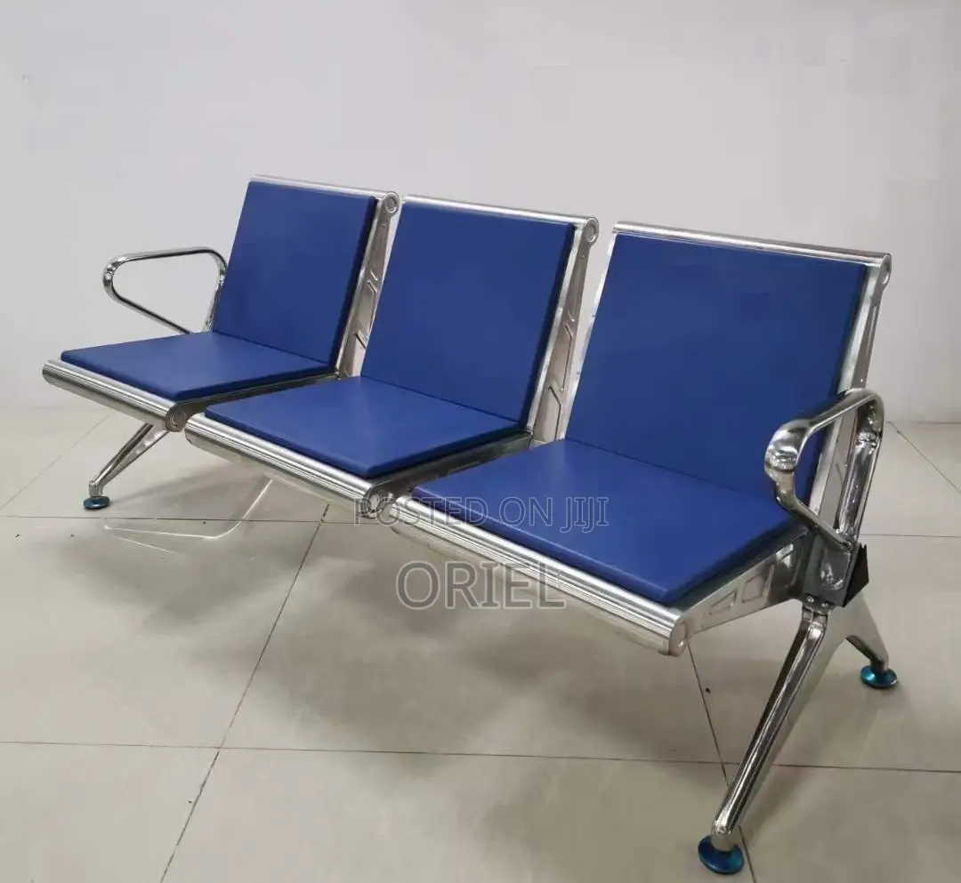 Modern Waiting Bench : 3-Seater Office Reception Bench