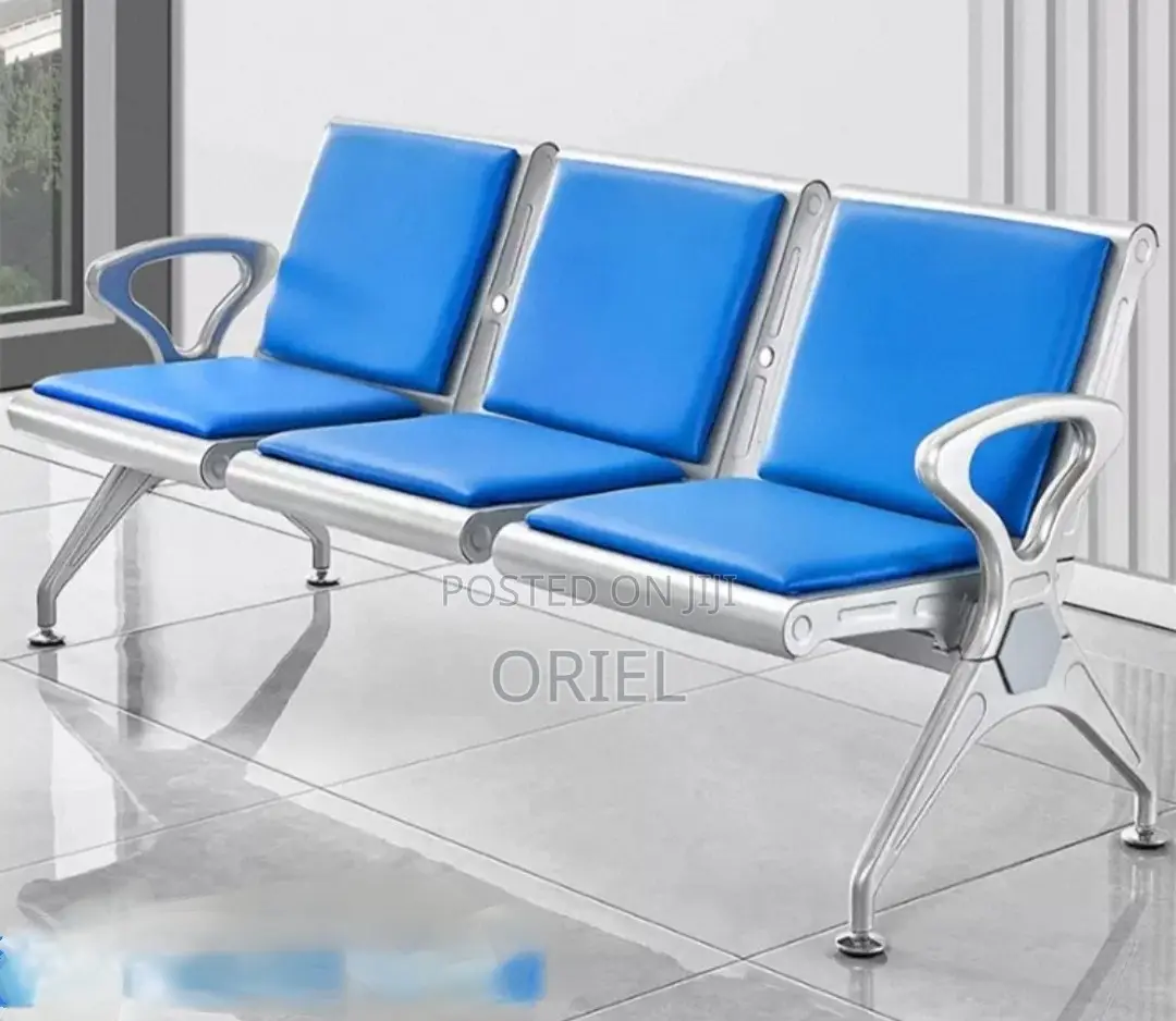 Modern Waiting Bench : 3-Seater Office Reception Bench