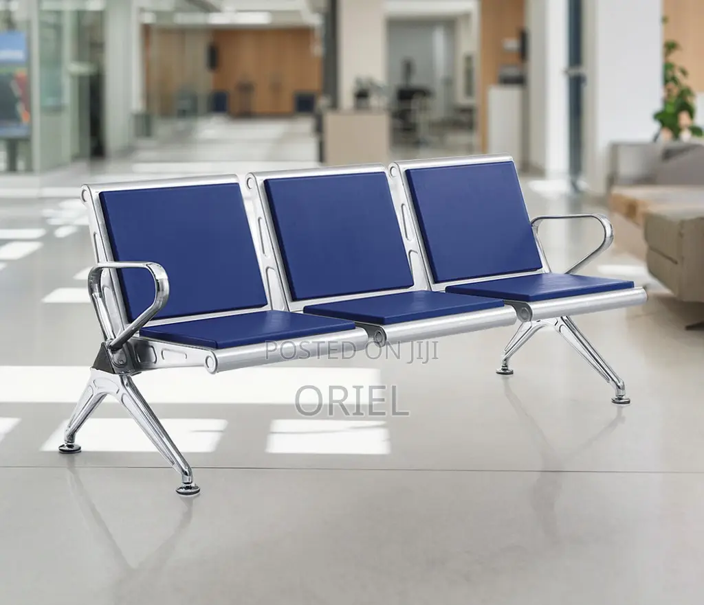 Modern Waiting Bench : 3-Seater Office Reception Bench
