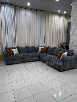 Charcoal Grey 7 Seater L Sofa/L Sofa/L Shaped Sofa
