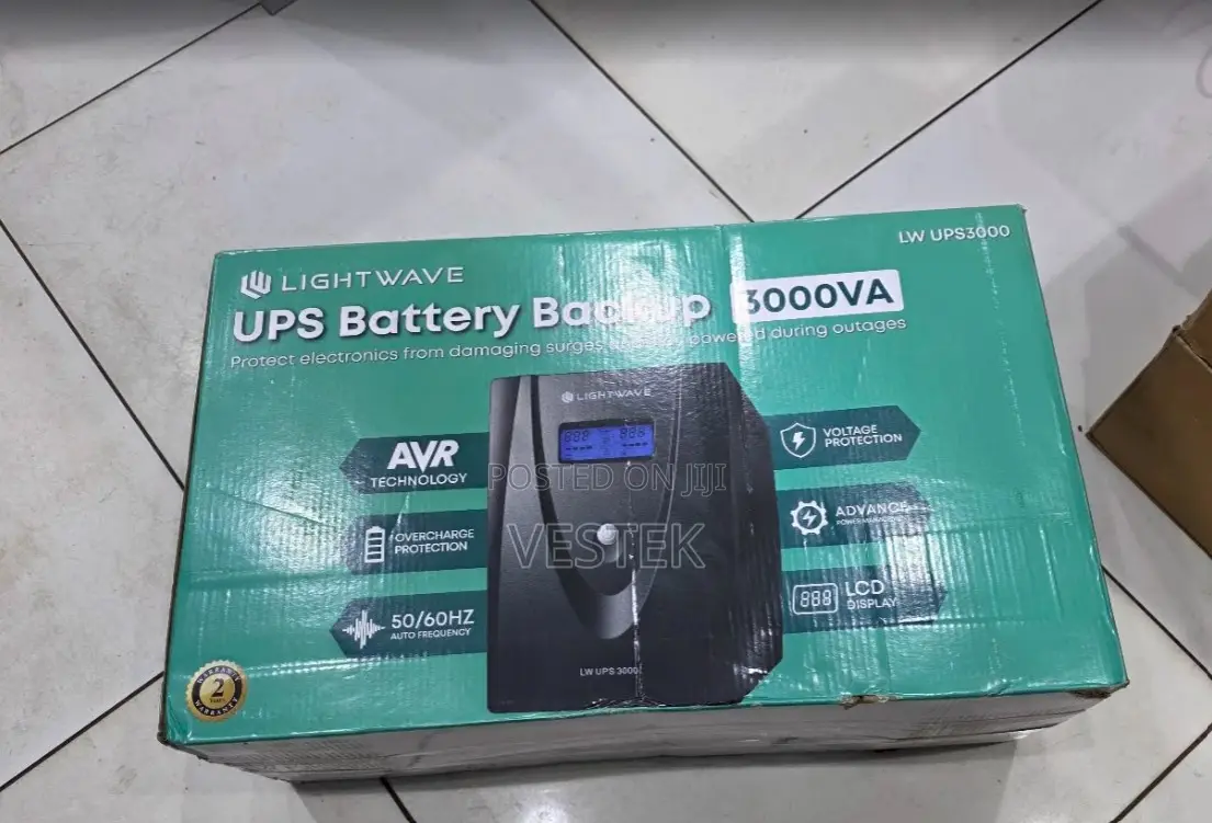 Lightwave 3kva Ups Lw Ups3000 1800w With 4 Universal Outlets Ups