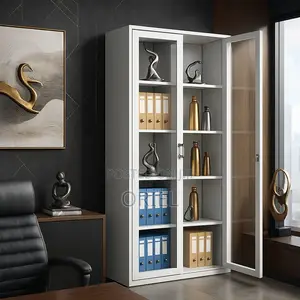 Modern Office Cabinet : 2-Door Glass Office Display Cabinet