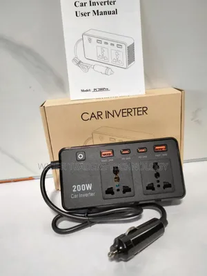 200w Car Inverter 
With 2ac Output and 2pd Fast Charging