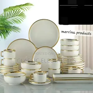 32 Pc Dinner Set Ring Gold