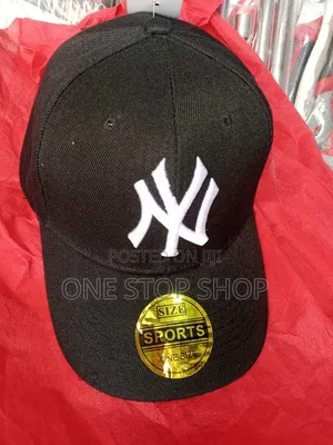 Black Ny Unisex White Logo Cap