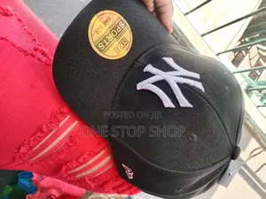 Black Ny Unisex White Logo Cap