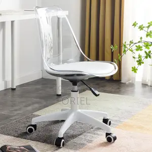 Modern Dining Chair : Clear Acrylic Swivel Dining Chair