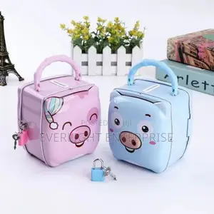 Piggy Bank Metallic Type With Padlock