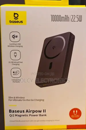 Baseus Airpow Ii Qi2 Magnetic 10,000mah Power Bank