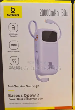 Baseus Qpow 2 20,000mah,30w Power Bank.