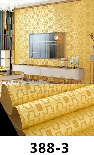 Mustard Patterned Wallpaper