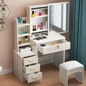 White Luxury Makeup Vanity Dressing Table