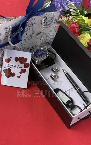  Men Gift Pack : Cufflinks , Watch ,Pen ,Key Holder