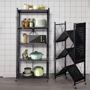 Foldable Kitchen Rack With Wheels