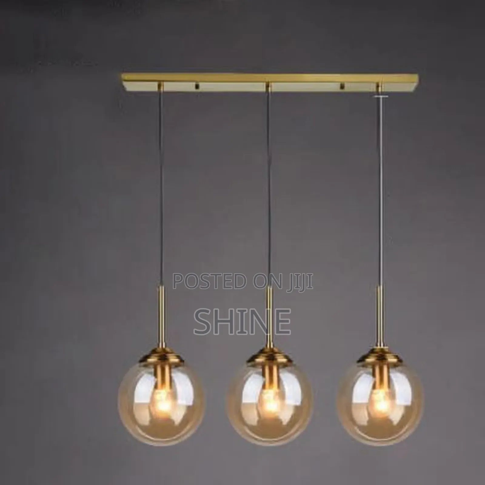 Modern 3 Light Glass Globe Pendant Light