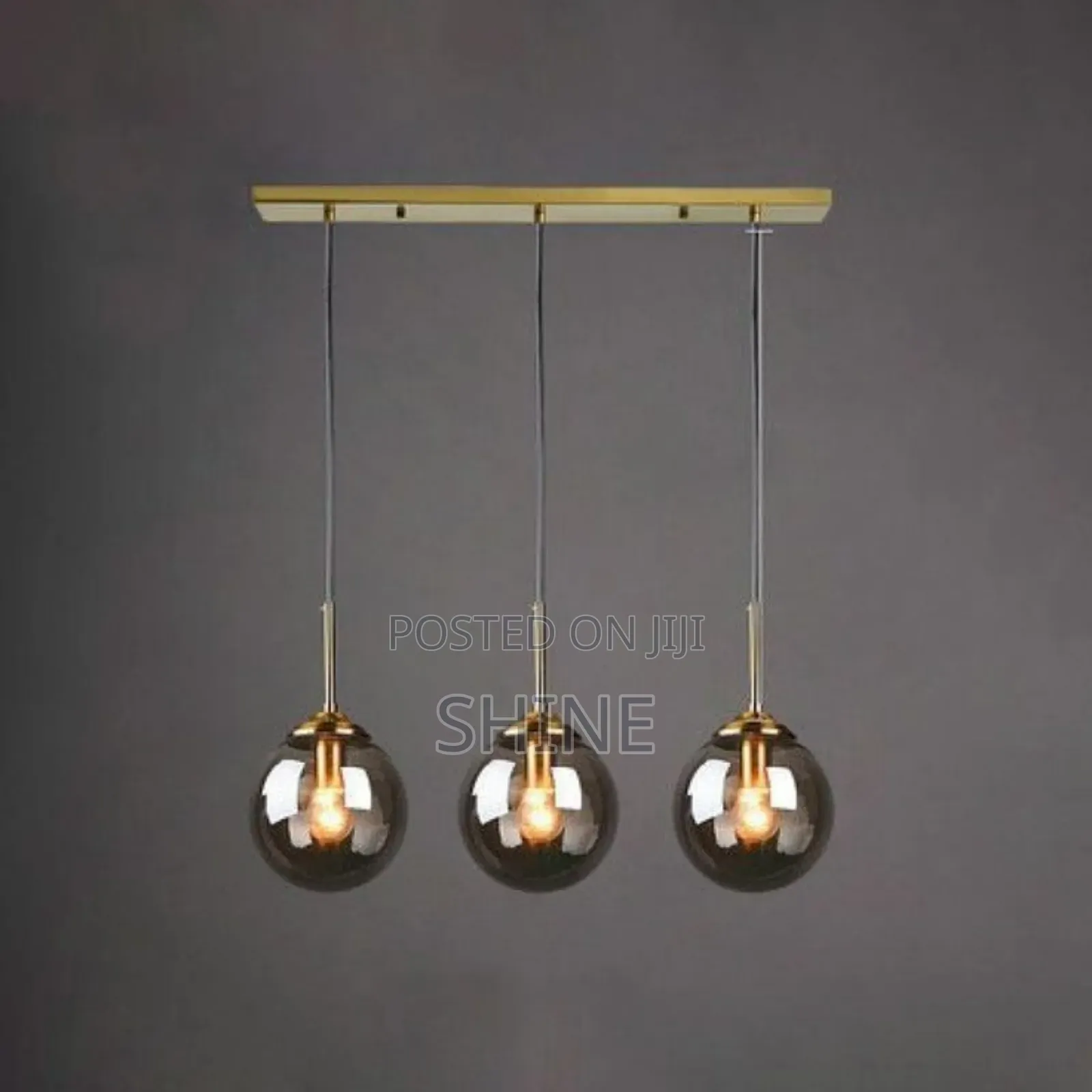Modern 3 Light Glass Globe Pendant Light