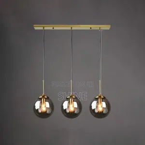 Modern 3 Light Glass Globe Pendant Light