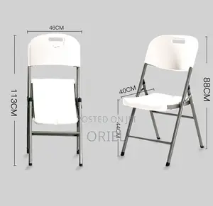 Plastic Chairs; Uv-Resistant Foldable Outdoor Patio Chair