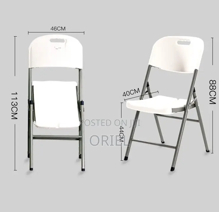 Plastic Chairs; Uv-Resistant Foldable Outdoor Patio Chair