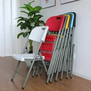 Plastic Chairs; Uv-Resistant Foldable Outdoor Patio Chair