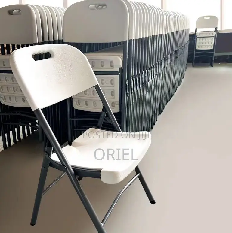 Plastic Chairs; Uv-Resistant Foldable Outdoor Patio Chair