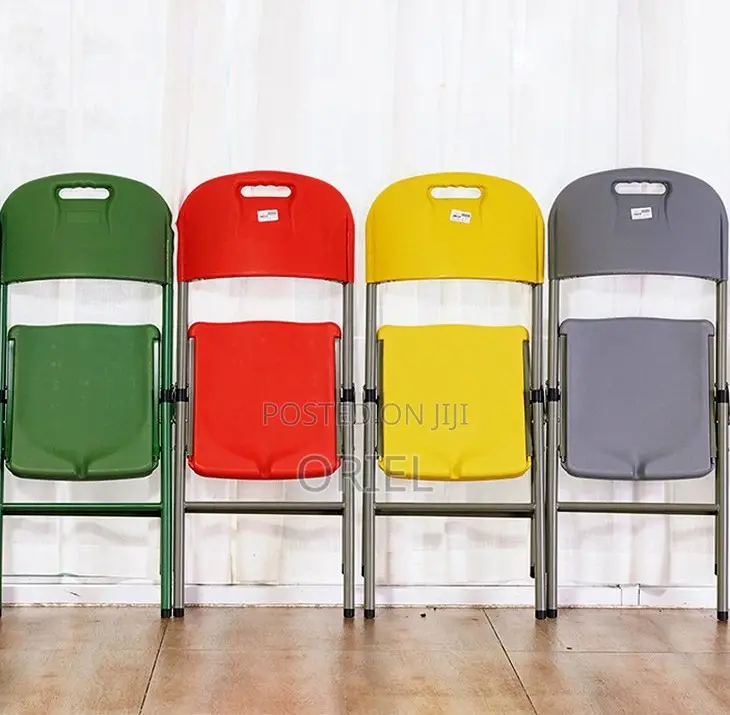 Plastic Chairs; Uv-Resistant Foldable Outdoor Patio Chair