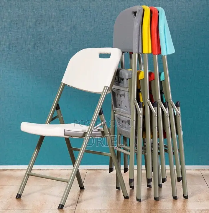 Plastic Chairs; Uv-Resistant Foldable Outdoor Patio Chair