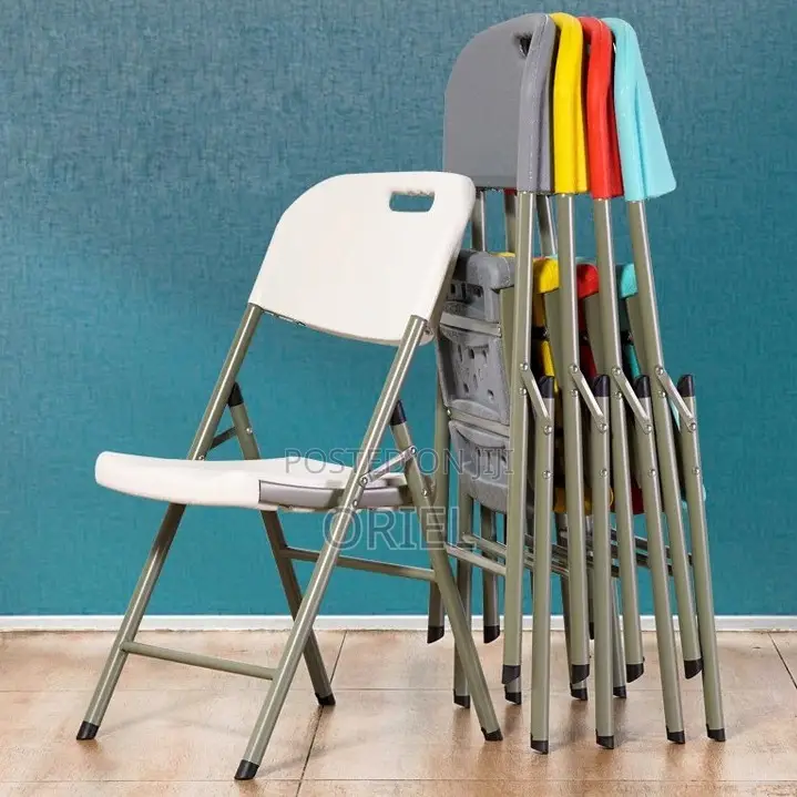 Plastic Chairs; Uv-Resistant Foldable Outdoor Patio Chair