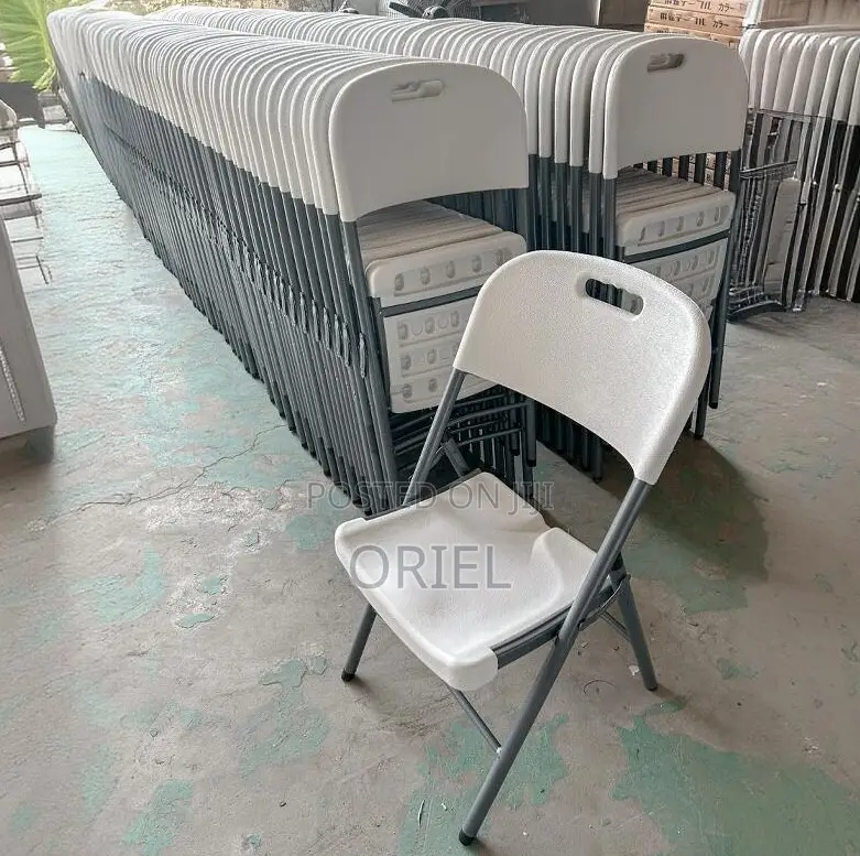 Plastic Chairs; Uv-Resistant Foldable Outdoor Patio Chair