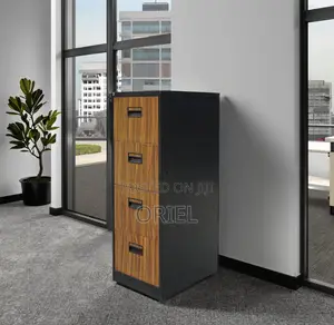 Office Cabinets; Industrial-Style 4-Drawer Office Storage Cabinet