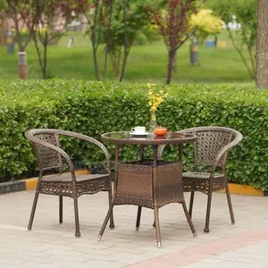 Outdoor Set; 2 Seater Rattan Outdoor Dining Set