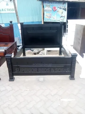 Elegant Black Wooden Bed Size 4 by 6