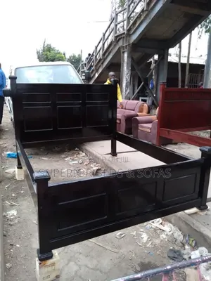 5 by 6 Modern Black Panel Bed