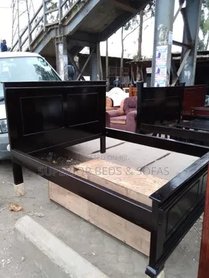 Modern Black Panel Bed Size 5 by 6