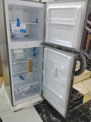 Mika Fridge, 202l, 2 Door Top Mount Freezer, No Frost, Inox Line Brush