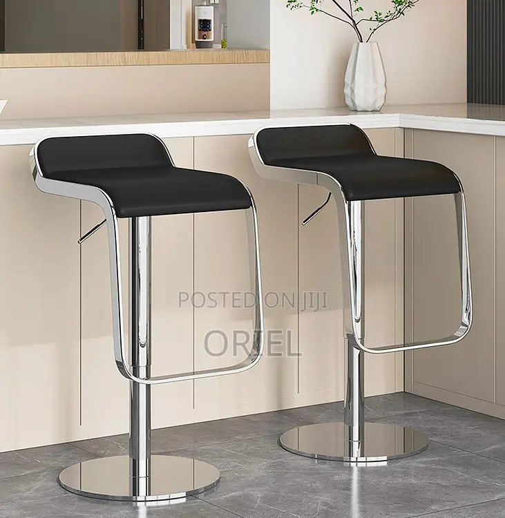 Modern Counter Barstool : Adjustable Height Aluminium Frame Barstool