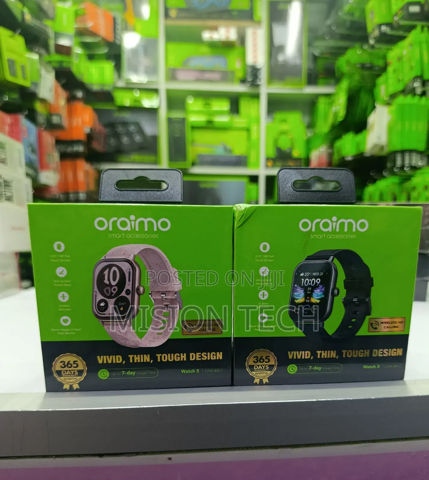 Oraimo Watch 5, a Bluetooth Calling Smartwatch. **