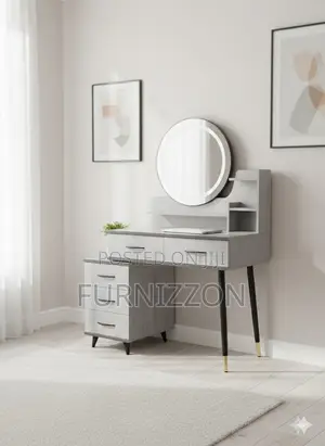 Makeup Table With Mirror and Storage for Bedroom