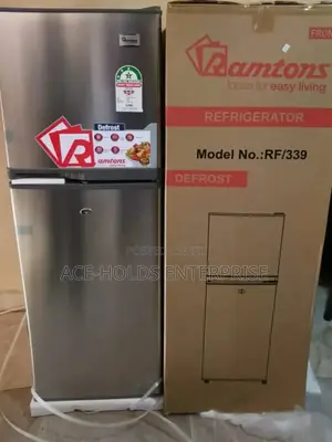 Rf/339 - Ramtons 138 Litres 2 Door, Top Freezer Fridge (Dark Grey)
