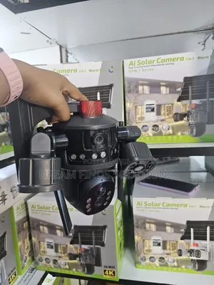 Tripple Lense Solar Powered CCTV Camera