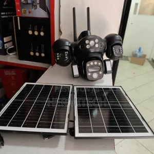 4lens Dual Panel Solar Powered CCTV Camera