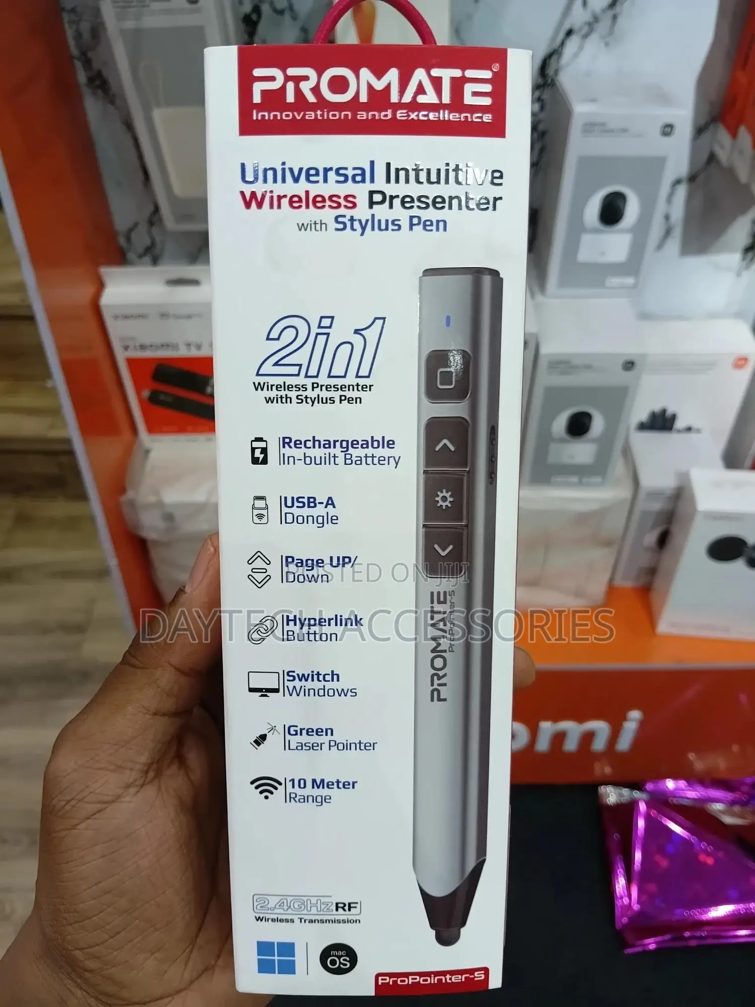 Promate Universal Intuitive Wireless Presenter With Stylus Pen